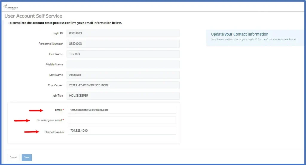 ess compass associate register